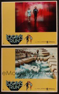 9p917 LOGAN'S RUN 2 LCs '76 Michael York & Jenny Agutter, directed by Michael Anderson