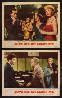9p921 LOVE ME OR LEAVE ME 2 LCs '55 sexy Doris Day as famed Ruth Etting, Cameron Mitchell!