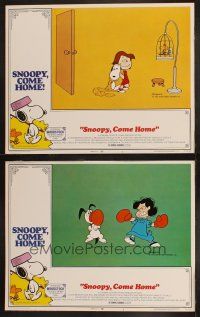 9p969 SNOOPY COME HOME 2 LCs '72 Peanuts, Schulz art of Snoopy, Woodstock, Lucy & Peppermint Patty