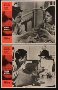 9p975 STOLEN KISSES 2 LCs '69 Francois Truffaut's Baisers Voles, Jean-Pierre Leaud, Seyrig!
