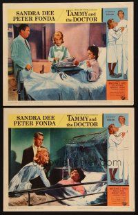 9p979 TAMMY & THE DOCTOR 2 LCs '63 Sandra Dee turns a hospital upside down & loves Peter Fonda!