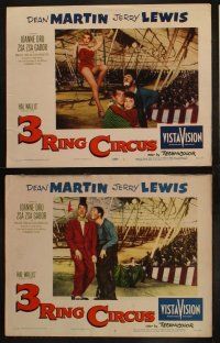 9p031 3 RING CIRCUS 8 LCs '54 Dean Martin & Jerry Lewis, Zsa Zsa Gabor, Joanne Dru!
