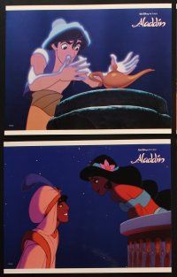 9p603 ALADDIN 6 LCs '92 classic Disney Arabian cartoon, great images of Prince Ali & Jasmine!