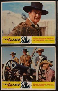 9p566 ALAMO 7 LCs R67 John Wayne, Richard Widmark, Lawrence Harvey, cool war images!