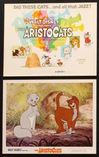 9p011 ARISTOCATS 9 LCs '71 Walt Disney feline jazz musical cartoon, great colorful images!
