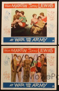 9p659 AT WAR WITH THE ARMY 5 LCs '51 wacky images of Dean Martin & Jerry Lewis in uniform!