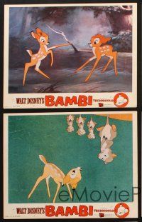 9p661 BAMBI 5 LCs R57 Walt Disney cartoon deer classic, great images!