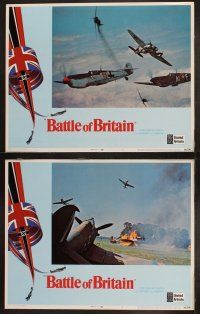 9p049 BATTLE OF BRITAIN 8 LCs '69 all-star cast in historical World War II battle, war planes!