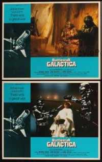 9p784 BATTLESTAR GALACTICA 3 LCs '78 great images of evil Cylons, classic 1970s sci-fi!