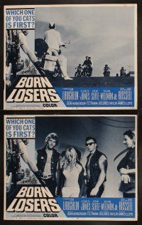 9p069 BORN LOSERS 8 LCs '67 images of mostly naked female captive surrounded by biker thugs!