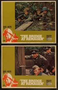 9p075 BRIDGE AT REMAGEN 8 LCs '69 George Segal, Robert Vaughn, Ben Gazzara, cool WWII action images