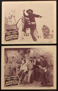 9p607 BUCKAROO FROM POWDER RIVER 6 LCs '47 Charles Starrett as the Durango Kid, Smiley Burnette!