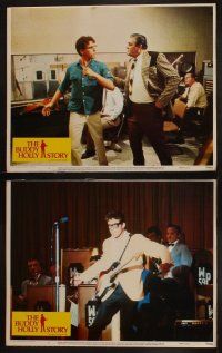 9p076 BUDDY HOLLY STORY 8 LCs '78 great images of Gary Busey in the title role!