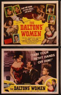 9p103 DALTONS' WOMEN 8 LCs '50 Tom Neal, bad girl Pamela Blake would kill for her man!