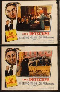 9p110 DETECTIVE 8 LCs '54 Alec Guinness, gorgeous Joan Greenwood, Peter Finch, Cecil Parker!