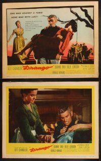 9p122 DRANGO 8 LCs '57 cool images of Jeff Chandler, a man against a town gone mad with lust!
