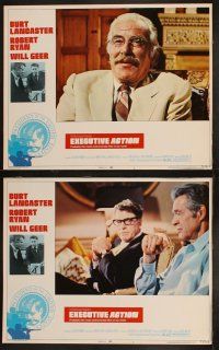 9p135 EXECUTIVE ACTION 8 LCs '73 Burt Lancaster, Robert Ryan, Will Geer, JFK assassination!
