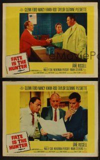 9p790 FATE IS THE HUNTER 3 LCs '64 Glenn Ford & Suzanne Pleshette have a date with fate!