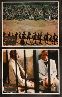 9p164 GANDHI 8 LCs '82 Ben Kingsley as The Mahatma, directed by Richard Attenborough!