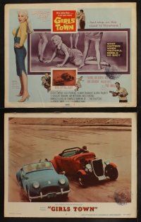 9p174 GIRLS TOWN 8 LCs '59 one signed by Paul Anka in his first movie, sexy Mamie Van Doren!
