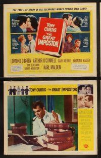 9p181 GREAT IMPOSTOR 8 LCs '61 Tony Curtis as Waldo DeMara, who faked being a doctor, warden & more!