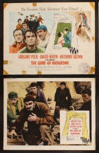 9p189 GUNS OF NAVARONE 8 LCs '61 Gregory Peck, David Niven, Anthony Quinn & James Darren!