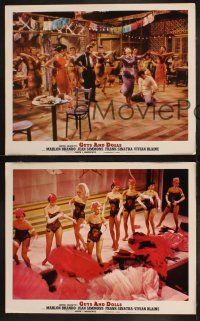 9p797 GUYS & DOLLS 3 photolobbies '55 Marlon Brando, great images of sexy showgirls dancing!