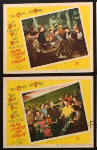 9p681 HERE COMES THE GROOM 5 LCs '51 Bing Crosby, Jane Wyman, Alexis Smith, Franchot Tone
