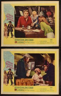 9p210 HIGH WIND IN JAMAICA 8 LCs '65 cool images of pirates Anthony Quinn & James Coburn!