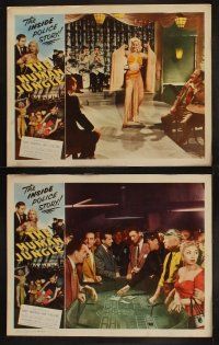 9p220 HUMAN JUNGLE 8 LCs '54 Gary Merrill, Chuck Connors, Jan Sterling, cop breaks up craps game!
