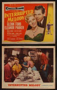 9p234 INTERRUPTED MELODY 8 LCs '55 Glenn Ford, Eleanor Parker as opera singer Melody Lawrence!