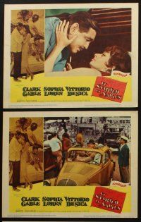 9p621 IT STARTED IN NAPLES 6 LCs '60 romantic images of Clark Gable with sexy Sophia Loren!