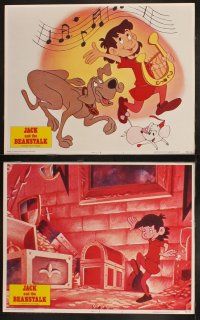 9p243 JACK & THE BEANSTALK 8 LCs '76 cool cartoon images of the classic fairy tale!