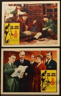 9p689 LAST ANGRY MAN 5 LCs '59 Paul Muni is a dedicated doctor from the slums exploited by TV!