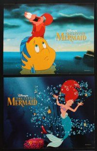 9p627 LITTLE MERMAID 6 LCs '89 great images of Ariel & cast, Disney underwater cartoon!