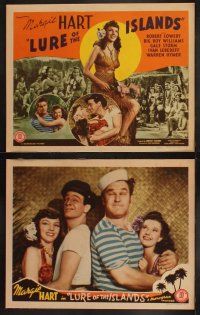 9p288 LURE OF THE ISLANDS 8 LCs '42 sexy Margie Hart, the girl who stopped a thousand shows!