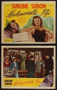 9p291 MADEMOISELLE FIFI 8 LCs '44 sexy Simone Simon, Guy de Maupassant, directed by Robert Wise!