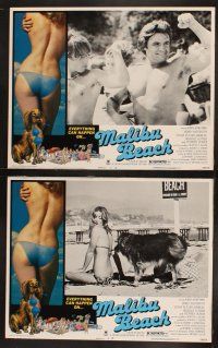 9p293 MALIBU BEACH 8 LCs '78 great image of sexy topless girl in bikini on famed California beach!