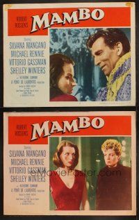 9p807 MAMBO 3 LCs '54 Shelley Winters, Michael Rennie & sexy Silvana Mangano!