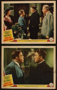 9p747 MEN OF BOYS TOWN 4 LCs '41 great images of Spencer Tracy as Father Flanagan w/ Mickey Rooney!