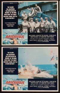 9p813 MIDWAY 3 LCs '76 Charlton Heston, Henry Fonda, WWII naval battle!