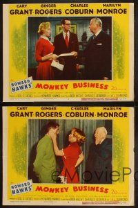 9p748 MONKEY BUSINESS 4 LCs '52 Cary Grant, Ginger Rogers, Marilyn Monroe pictured in two!
