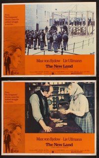 9p342 NEW LAND 8 LCs '72 Troell's Nybyggarna, cool images of Max von Sydow and Liv Ullmann!