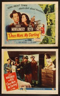 9p353 ONCE MORE MY DARLING 8 LCs '49 man about town Robert Montgomery meets sexy Ann Blyth!