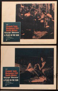 9p698 PLACE IN THE SUN 5 LCs R59 Montgomery Clift, Elizabeth Taylor, Shelley Winters,George Stevens