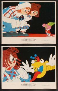 9p384 RAGGEDY ANN & ANDY 8 LCs '77 A Musical Adventure, cool cartoon artwork images!