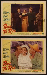 9p823 ROAD TO RIO 3 LCs '48 Bing Crosby, Bob Hope & Dorothy Lamour with The Wiere Brothers!