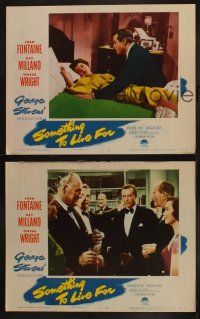 9p831 SOMETHING TO LIVE FOR 3 LCs '52 Joan Fontaine, Ray Milland, Teresa Wright, Richard Derr!