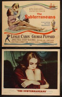 9p469 SUBTERRANEANS 8 LCs '60 from Jack Kerouac novel, art of sexy Leslie Caron & George Peppard!