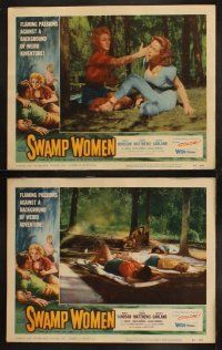 9p474 SWAMP WOMEN 8 LCs '56 love-starved Louisiana bayou women lust for men, weird adventure!